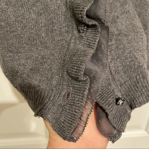 Gray Ruffle Cardigan - Picture 3 of 7